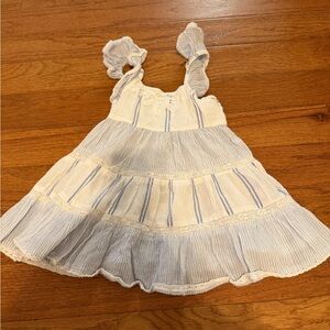 Mimi & Maggie Blue and White Striped Kids Dress